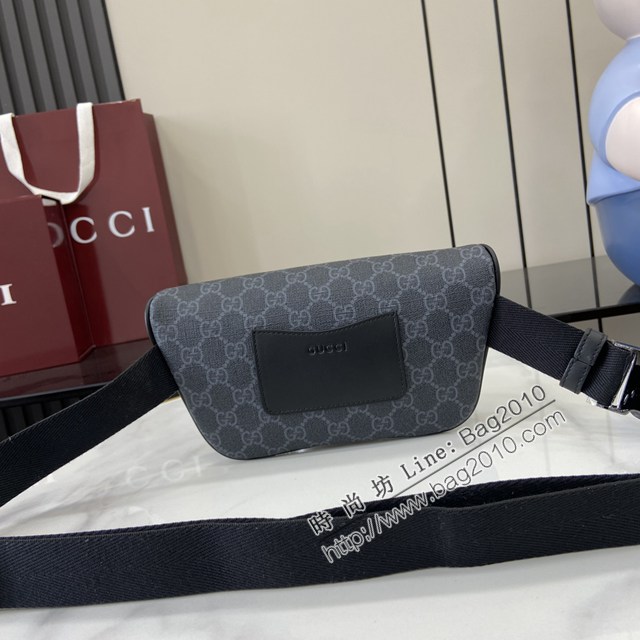 Gucci專櫃古馳最新款Emblem男士旅行系列斜挎包腰包 jh2578型號：821165